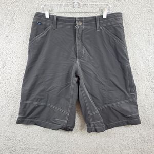 Kuhl Men's Nylon Blend Outdoor Hiking Cargo Shorts Size 36 Dark Grey